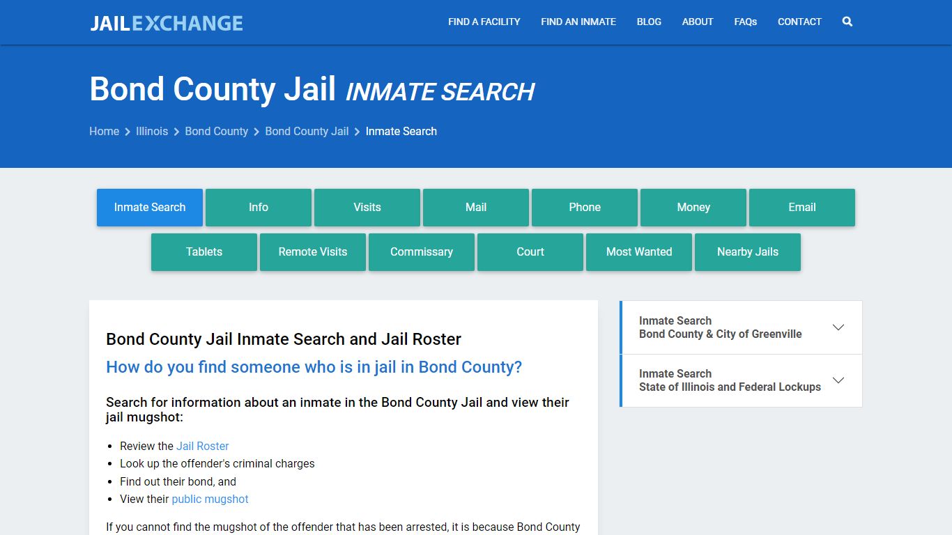 Inmate Search: Roster & Mugshots - Bond County Jail, IL